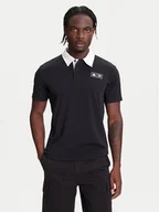 Koszulki męskie - Kappa Polo Authentic Nilde 351R2IW Czarny Regular Fit - miniaturka - grafika 1