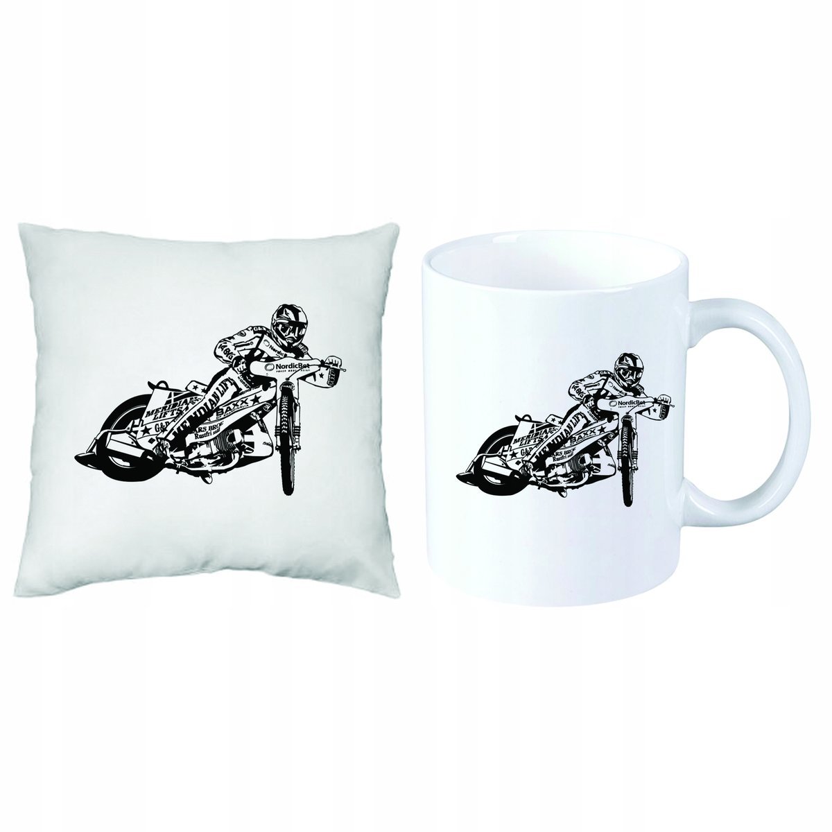 Zestaw Fana Żużla Speedway Żużel Poduszka + Kubek