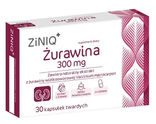 ZINIQ Żurawina 300 mg, 30 kapsułek - Witaminy i minerały - miniaturka - grafika 1