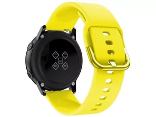 Samsung Alogy Gumowy pasek Alogy soft do Galaxy Watch Active 2 żółty uniwersalny - Akcesoria do smartwatchy - miniaturka - grafika 1