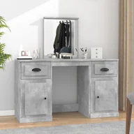 Toaletki - vidaXL Toaletka z lustrem, szarość betonu, 130x50x132,5 cm - miniaturka - grafika 1