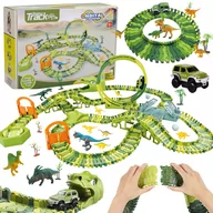 Samochody i pojazdy dla dzieci - ﻿TOR WYŚCIGOWY PARK DINOZAURÓW mega tor samochodowy auta nie wypadają 324el. - miniaturka - grafika 1