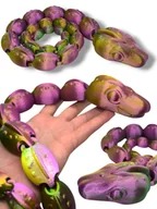 Figurki dekoracyjne - Wąż kolorowy Ruchomy Druk 3D Figurka 78 cm XXL - miniaturka - grafika 1