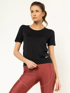 Koszulki i topy damskie - Nike Koszulka techniczna Infinite AT0578 Czarny Slim Fit - grafika 1