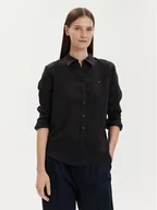 Koszule damskie - Tommy Hilfiger Koszula WW0WW42037 Czarny Relaxed Fit - miniaturka - grafika 1