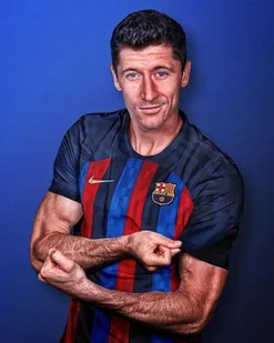 PODKŁADKA POD MYSZ Nadruk 22x18 cm Robert Lewandowski Fc Barcelona Prezent - Podkładki pod mysz - miniaturka - grafika 1