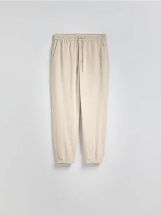 Reserved - Spodnie jogger z lnem - beżowy - Spodnie męskie - miniaturka - grafika 1