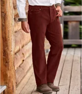 Spodnie męskie - Spodnie sztruksowe Stretch Chalet Mężczyzna Atlas For Men - Kolor : Bordowy - Rozmiar : 44 - miniaturka - grafika 1