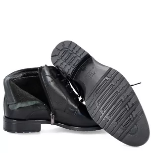 Eleganckie buty męskie zimowe - TAPI D-2372 CZARNE - Półbuty męskie - miniaturka - grafika 13