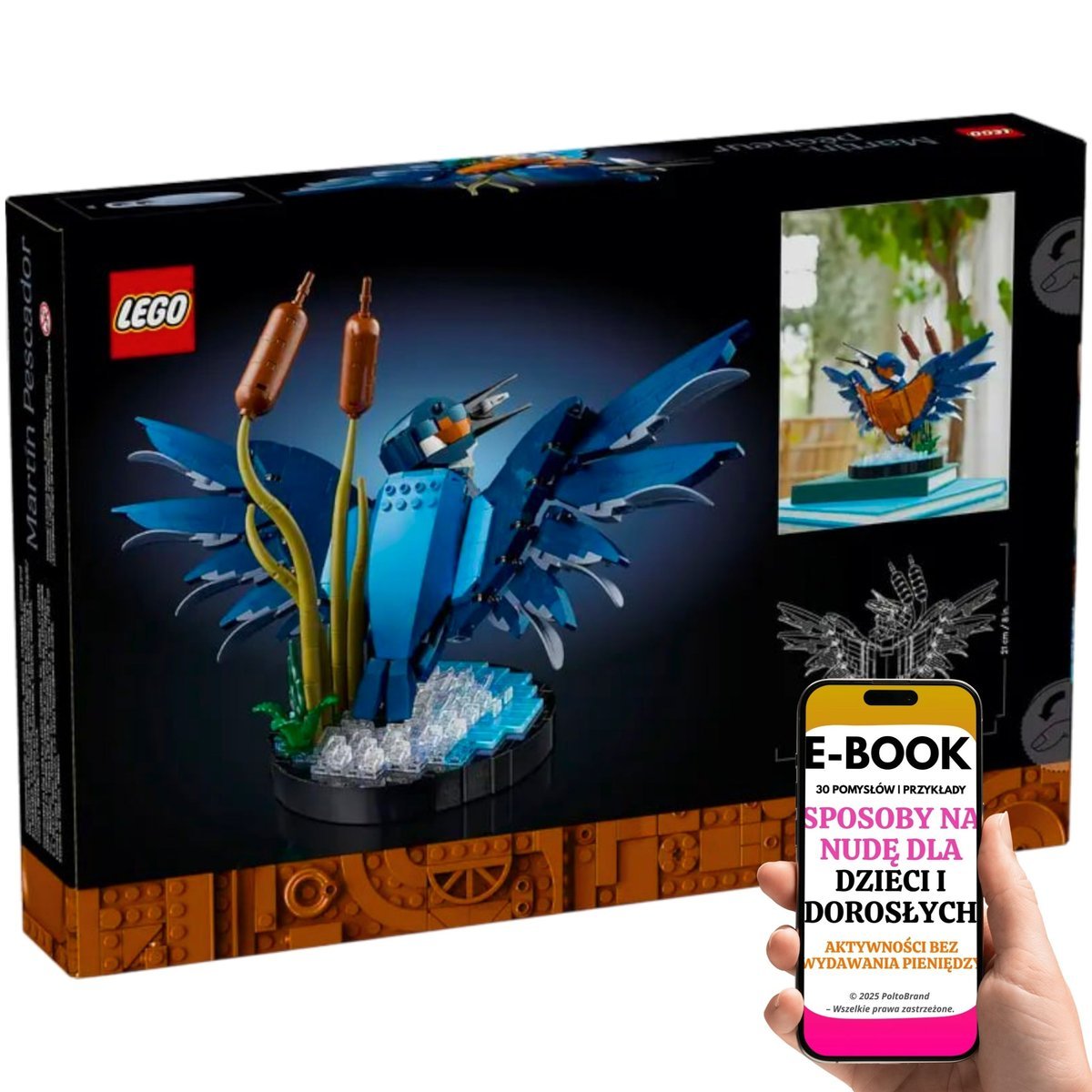 LEGO PREZENT URODZINOWY – LEGO Icons Zimorodek • kreatywny zestaw konstrukcyjny dla dorosłych Na Święta Urodziny + EBOOK-3