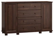 Komody - Komoda drewniana sosnowa nr58 g42 orzech - miniaturka - grafika 1