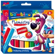 Przybory szkolne - Flamastry Trójkątne Jumbo Bambino 10 Kolorów - miniaturka - grafika 1