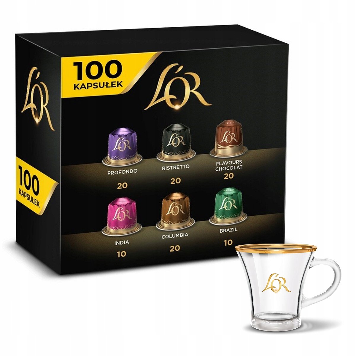 Kapsułki L'or do Nespresso(r)* zestaw 100 szt filiżanka L'or 70ml Gratis!