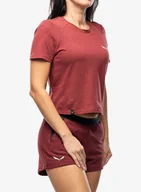 Koszulki sportowe damskie - Koszulka damska Salewa Lavaredo Hemp Crop T-Shirt - syrah - miniaturka - grafika 1