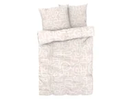 Pościel - LIVARNO home Pościel z mikrowłókna satynowego, 160 x 200 cm (wzorzysty/beżowy) - miniaturka - grafika 1