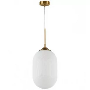 Luces Exclusivas Wisząca LAMPA loftowa ARJONA LE41881 Luces Exclusivas szklana OPRAWA zwis modernistyczny biały mosiądz - Lampy sufitowe - miniaturka - grafika 1