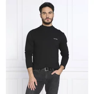 Koszulki męskie - Calvin Klein Longsleeve MICRO LOGO | Slim Fit - grafika 1