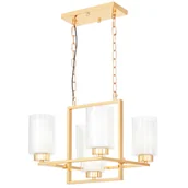 Lampy sufitowe - NOWOCZESNA LAMPA WISZĄCA ZŁOTA LINO W5 - miniaturka - grafika 1