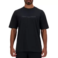 Koszulki sportowe męskie - Koszulka New Balance MT41559BK - czarna - miniaturka - grafika 1