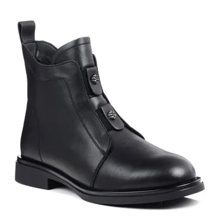 Botki damskie jesienne ocieplane skórzane czarne DiA MK52-026 na zamek-38 - S.Barski - Botki damskie Botki damskie jesienne ocieplane skórzane czarne DiA MK52-026 na zamek-38 - S.Barski - Botki damskie - miniaturka - grafika 1