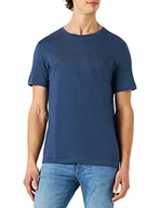 Koszulki męskie - MUSTANG Męski T-shirt Alex C Print, Dark Denim 5242, XL - miniaturka - grafika 1