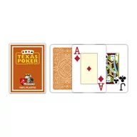 Zestawy do pokera - Modiano Modiano 2 rogi 100% karty plastikowe - brązowe - miniaturka - grafika 1