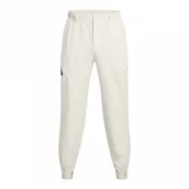 Spodnie męskie - Męskie spodnie treningowe Under Armour UA Unstoppable Joggers - białe - miniaturka - grafika 1