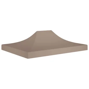 vidaXL Dach do namiotu imprezowego, 4,5 x 3 m, taupe, 270 g/m - Pawilony ogrodowe - miniaturka - grafika 7