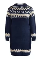 Sukienki - Boline Damska sukienka z dzianiny 81432372, beżowa, niebieska, brązowa, M/L, Beżowy, niebieski, brązowy, M-L - miniaturka - grafika 1