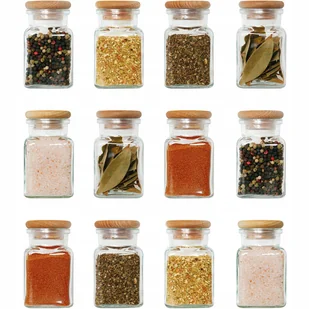 12 szt słoik słoiczek pojemnik na przyprawy 150mlD - Pojemniki kuchenne - miniaturka - grafika 1