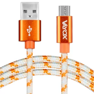 Kabel USB - micro USB pomarańczowy 1,5m VA0145 Vayox - Kable USB - miniaturka - grafika 1