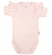 Body dla niemowląt - Body KRÓTKI rękaw z FALBANKĄ RÓŻOWE r 62 KLEKLE - miniaturka - grafika 1