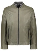 Kurtki męskie - Bugatti Skórzana kurtka w kolorze khaki - miniaturka - grafika 1