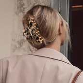 Inne - Retro Wzór W Cętki Duża Spinka Do Włosów Modna Antypoślizgowa Klamra Do Włosów Klips Kucyk Dla Kobiet I Dziewcząt - miniaturka - grafika 1