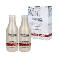 Zestawy kosmetyków damskich - Stapiz Sleek Line Total Care, Zestaw Do Włosów, 2 szt. - miniaturka - grafika 1