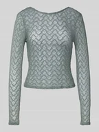 Bluzki damskie - Bluzka z długim rękawem o kroju slim fit z mieszanki bawełny model ‘ANGILA’ - miniaturka - grafika 1