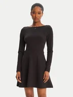 Sukienki - Tommy Jeans Sukienka codzienna Essential DW0DW21745 Czarny Regular Fit - miniaturka - grafika 1