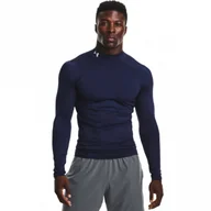 Koszulki sportowe męskie - Męski longsleeve treningowy UNDER ARMOUR UA HG Armour Comp Mock LS - granatowy - miniaturka - grafika 1