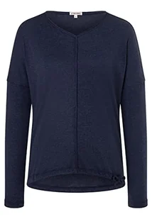 Timezone Sportowy t-shirt damski z długim rękawem, ciemnoniebieski (dark blue melange), XXL - Koszulki i topy damskie - miniaturka - grafika 1
