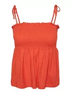 Koszulki i topy damskie - VERO MODA Damska koszulka Vmjeane Singlet Top JRS Ga, spicy orange, XS - miniaturka - grafika 1