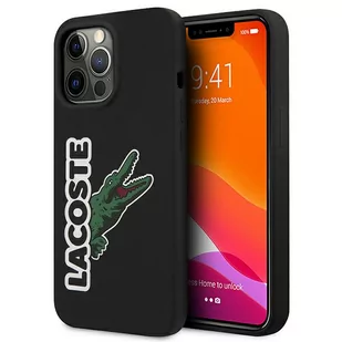 Lacoste Etui do iPhone 13 Pro Max 6,7" czarny/black hardcase Silicone Head Crocodile - Etui i futerały do telefonów - miniaturka - grafika 1