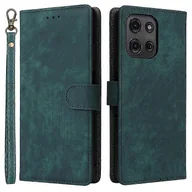 Portfele - Kompatybilny z etui z portfelem Motorola Moto G75 5G RFID PU Leather Cover Stand View Zielony - miniaturka - grafika 1
