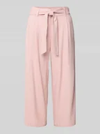 Spodnie damskie - Kuloty o kroju regular fit z wiązanym paskiem model ‘CARO’ - miniaturka - grafika 1