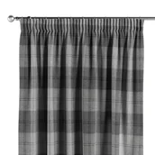 Zasłony - Zasłona na taśmie marszczącej 1 szt., krata szaro-grafitowa, Edinburgh - miniaturka - grafika 1