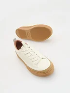 Buty dla chłopców - Reserved - Skórzane sneakersy - złamana biel - miniaturka - grafika 1