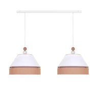 Lampy sufitowe - Duolla - Żyrandol na lince AVIGNON 2xE27/15W/230V biały/brązowy - miniaturka - grafika 1