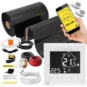 Ogrzewanie podłogowe - Folia grzewcza pod panele MISSION AIR MAL-160 W/m2 Black Gold 28 m2 (56 m x 50 cm) + regulator Libra Biały WiFi - miniaturka - grafika 1