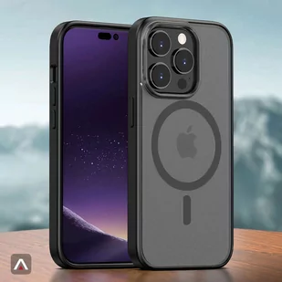 Etui matowe Alogy MagCase do MagSafe obudowa z pierścieniem magnetycznym do Apple iPhone 13 Pro Czarne - Etui i futerały do telefonów - miniaturka - grafika 3