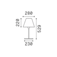 Lampy stojące - Ideallux Zewnętrzna lampa stołowa Ideal Lux Arcadia, antracyt, wysokość 53 cm - miniaturka - grafika 1