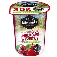 Soki i napoje niegazowane - Sady Wincenta Sok w Kubku o smaku Jabłkowo-Wiśniowy 100 Procent Tłoczony - miniaturka - grafika 1